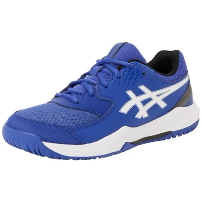 Image of Asics GEL Dedicate 8 Unisex Multicourt tennis shoes for kids, Size: K13, Dark cobalt/white