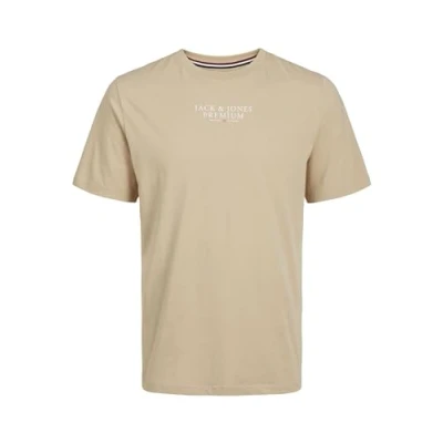 Image of Jack &amp; Jones Premium SS CREW NECK NOOS Print Tshirt, Men&#039;s, Size: XS, Fields of rye