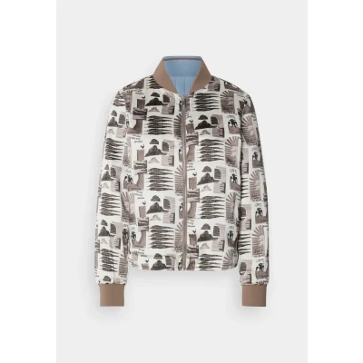 Image of Scotch &amp; Soda Reversible Printed Bomber Jacket, Women&#039;s, Size: XS, Grey scale