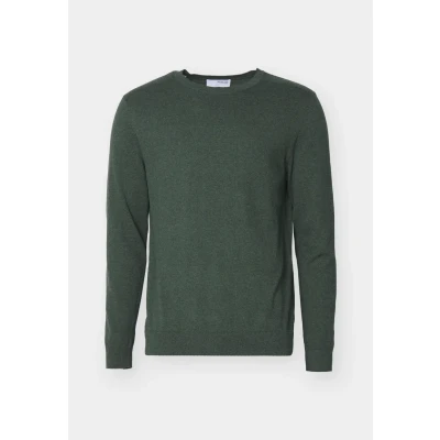 Image of SELECTED HOMME Male Long Sleeve Knitted Jumper, Forest Night, XXL