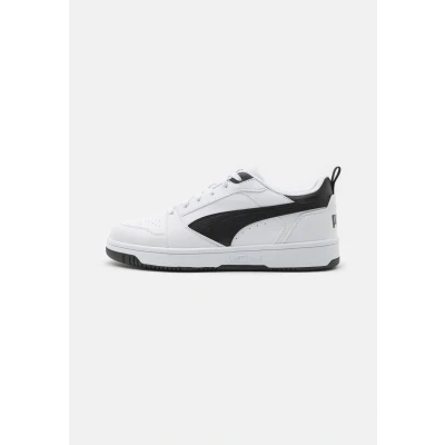 Image of Puma Rebound V6 Unisex Trainers, Size: 3.5, White/black High quality imitation leather