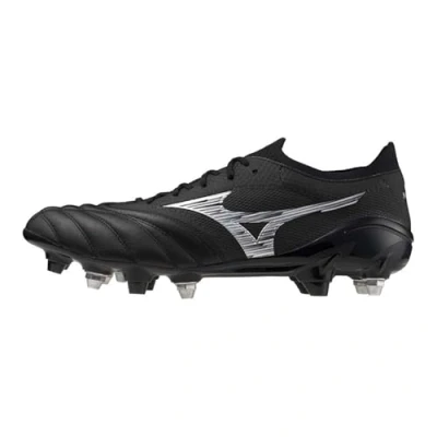 Image of Mizuno MORELIA NEO IV Βeta JAPAN MIX Football Shoes Black/galaxy silver/black Women/Men Size 8