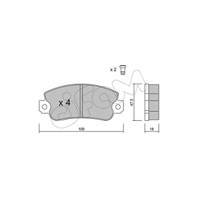 Image of brake Pad Set, disc CIFAM 822 033 1