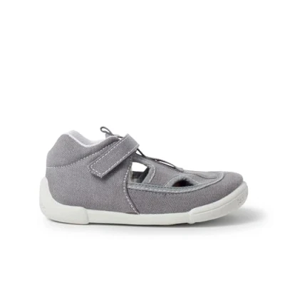Image of Pisamonas CON TIRA Adherente Touchstrap shoes for kids, Size: 4.5K/5K, Gris Textile