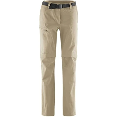 Image of Maier Sports Women NATA Hiking Pants T Zipp Off, Brown (Teak 780), 18