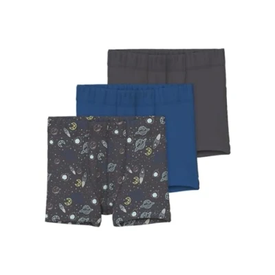 Image of NAME IT Boy&#039;s Nmmtights 3P Iron Space Noos (Pack of 3), Forged Iron, numeric_104