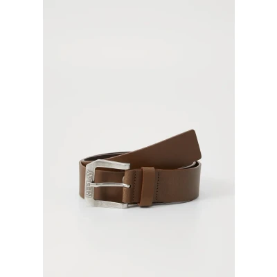 Image of Replay Adige LOGO Belt business, Men&#039;s, Size: 38, Dark brown wood