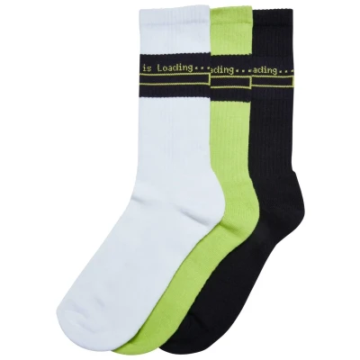 Image of Urban Classics Unisex Loading 3PACK Socks, Size: 6 8, White black frozenyellow