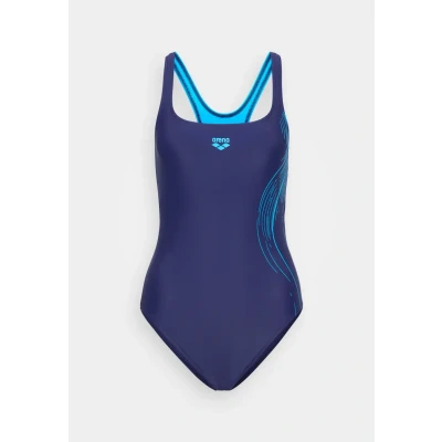 Image of Arena Womens Scratch Swimsuit Control PRO BACK Swimsuit, Women&#039;s, Size: 8, Navy/turquoise