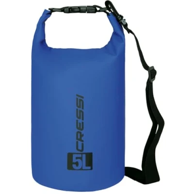 Image of Cressi Dry Bag Waterproof Bags with Long Adjustable Shoulder Strap For Diving, Boating, Kayaking, Fishing, Rafting, Swimming, Camping and Snowboarding