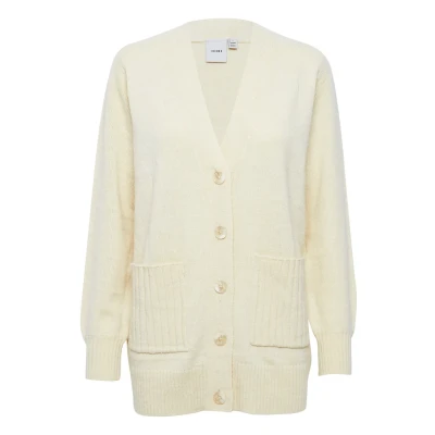 Image of ICHI Ihmarat Cardigan, Women&#039;s, Size: Medium, Tapioca