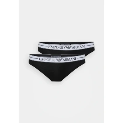 Image of Emporio Armani Parte Bassa Brief 2 PACK Briefs, Women&#039;s, Size: XS, Black