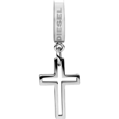 Image of Diesel Earring Unisex Earrings silvercoloured, Size: One Size, Silver coloured