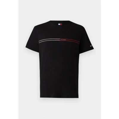 Image of Tommy Jeans Entry Graphic TEE Print Tshirt, Men&#039;s, Size: 58, Black