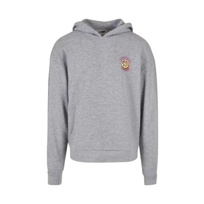 Image of Urban Classics BIG Peace Hoody Hoodie, Men&#039;s, Size: Small, Grey