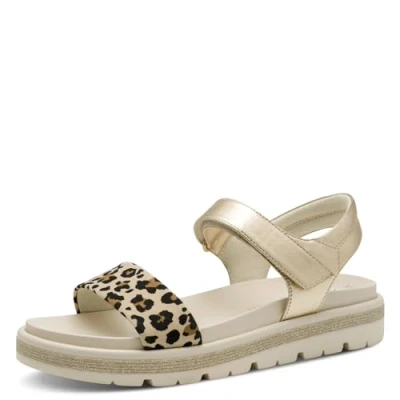 Image of Marco Tozzi Platform sandals, Women&#039;s, Size: 7, Beige shoes