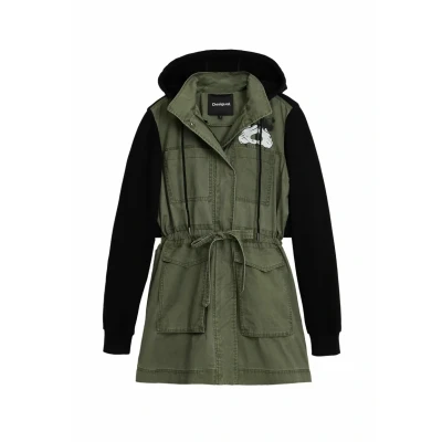 Image of Desigual MICKEY Combined Parka, Women&#039;s, Size: 14, Green