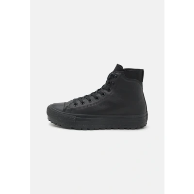 Image of Converse Chuck Taylor ALL STAR CITY TREK Waterproof BOOT Unisex Hightop trainers, Size: 2.5, Black Leather