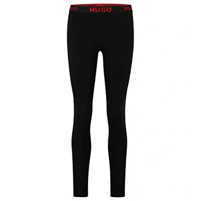 Image of HUGO Sporty LOGO Leggings Pyjama bottoms, Women&#039;s, Size: XXL, Black