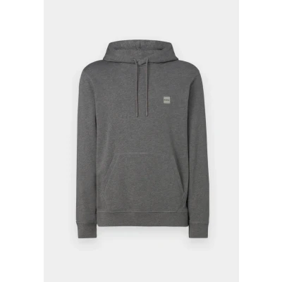 Image of BOSS Mens Wetalk Regular fit hoodie in cotton terry with logo patch