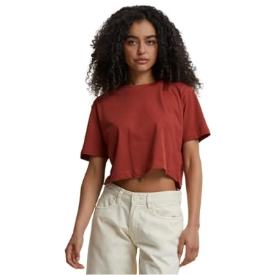 Image of Urban Classics Ladies Short Oversized TEE Basic Tshirt, Women&#039;s, Size: XS, Red