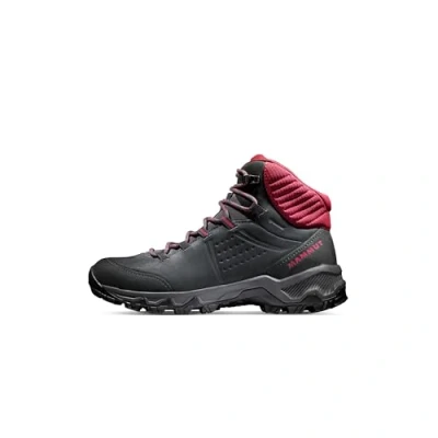 Image of Mammut NOVA IV MID GTX Hiking shoes, Women&#039;s, Size: 8, Black/blood red Nubuck/textile