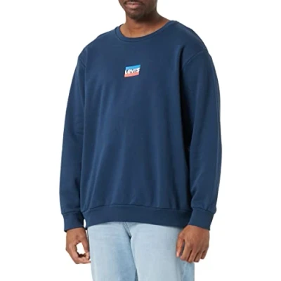 Image of Levi&#039;s Standard Graphic CREW Sweatshirt, Men&#039;s, Size: XL, Dress blues
