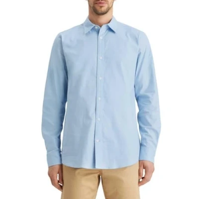 Image of Scotch &amp; Soda Men&#039;s Core Oxford Solid Shirt, Shirt Blue, XXL