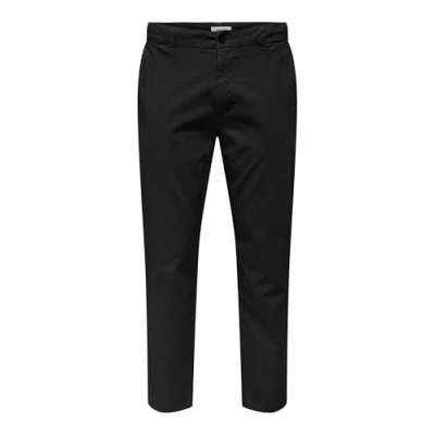 Image of ONLY &amp; SONS ONSBRAD Male Trousers Slim Fit Trousers, black, 28W / 32L