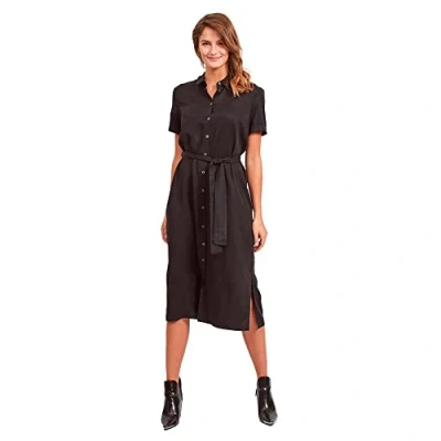 Image of Object Objtilda Isabella Dress Shirt dress, Women&#039;s, Size: 10, Black