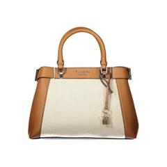 Image of Guess Anadela Satchel Handbag, Women&#039;s, Size: One Size, Natural/cognac