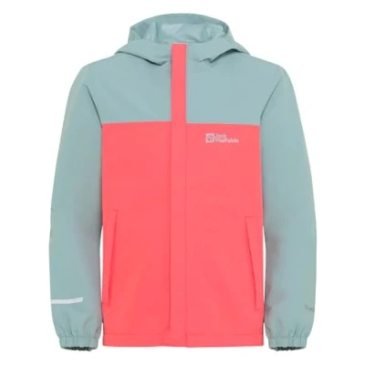 Image of Jack Wolfskin Tucan Unisex Waterproof jacket for kids, Size: 5 6y, Sunset coral