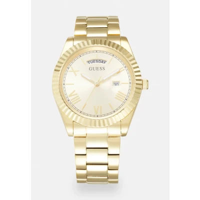 Image of Guess Unisex Watch goldcoloured, Size: One Size, Gold coloured