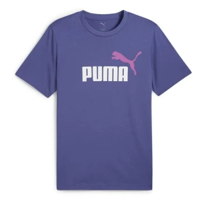 Image of Puma LOGO TEE Print Tshirt, Men&#039;s, Size: XL, Blue crystal