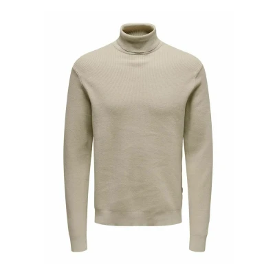 Image of Only &amp; Sons Onsphil ROLL NECK Jumper, Men&#039;s, Size: Small, Silver lining
