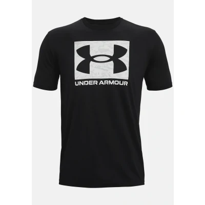 Image of Under Armour ABC CAMO Boxed LOGO Sports Tshirt, Men&#039;s, Size: XL, Black