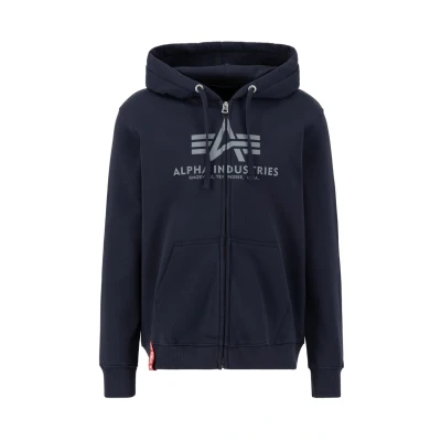 Image of ALPHA INDUSTRIES Men&#039;s Basic Zip Hoody Hooded Sweat Sweatshirt, Rep.blue, XS