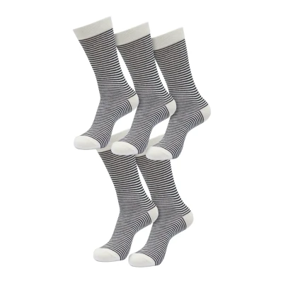 Image of Urban Classics Unisex Stripe 5 PACK Socks, Size: 9 11.5, Whitesand black
