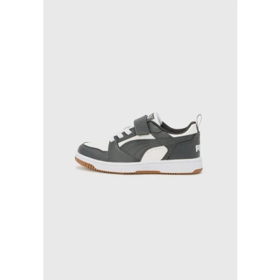 Image of Puma Unisex Kid&#039;s Rebound V6 Lo Ac+ Ps Sneaker, White Dusky Gray Gum, 10 UK