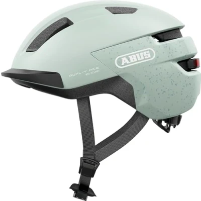Image of ABUS Purl Y ACE Bicycle Helmet with LED Light Suitable for Riding on E Bike and S Pedelec Trendy NTA Protective Adults Teenagers Mint Green, Medium