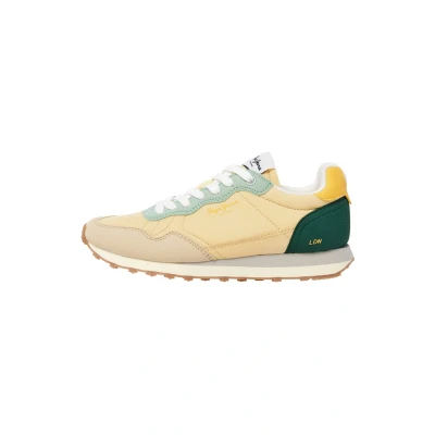 Image of Pepe Jeans Natch Basic Trainers, Women&#039;s, Size: 8, Light yellow Textile/synthetics