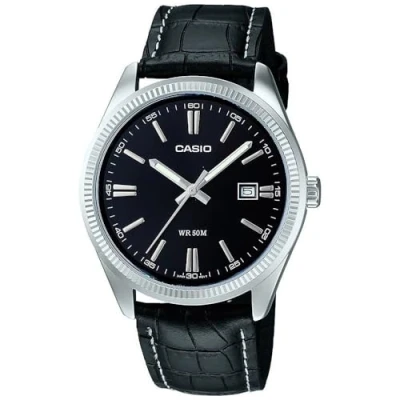 Image of Casio Collection Men&#039;s Watch MTP 1302PL, Black, standard size, Strap