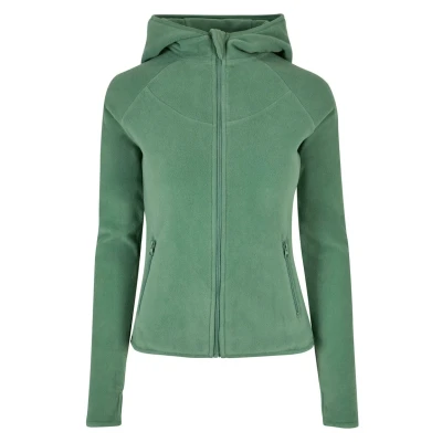 Image of Urban Classics Women&#039;s Ladies Polar Fleece Zip Hoody Sweatshirt, Salvia, XL