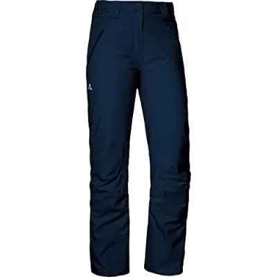 Image of Schöffel Weissach L Women&#039;s Waterproof and Windproof Ski Trousers, Warm Snow Trousers with Reinforcement Against Edge Strikes Guard, Black, 76