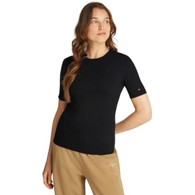 Image of Tommy Hilfiger Women&#039;s S/S T Shirt, Black, L