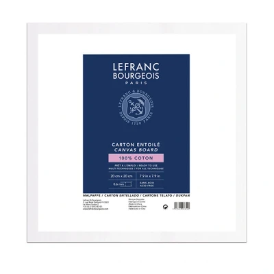 Image of Lefranc Bourgeois Colouring Cardboard, Cotton, White, 20x20cm Malkarton