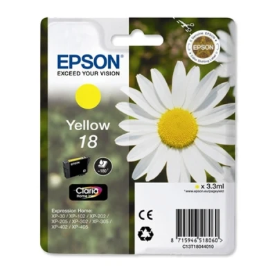 Image of INK Epson C13T18044012 Yellow Daisy x XP 205 305 405WH 212 215 312 315 412 225 322 325 425 2