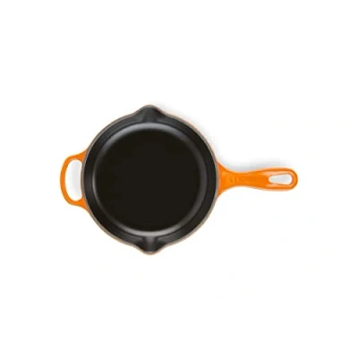 Image of Le Creuset Skillet Signature Orange red ø 20 cm enameled non stick coating Suitable for all Cooktops