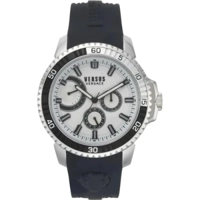 Image of Versus Versace Aberdeen Extension Watch silvercoloured/black, Men&#039;s, Size: One Size, Silver coloured/black