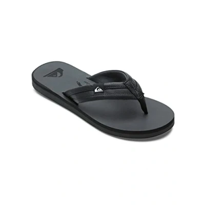 Image of Quiksilver Carver Squish Tbar sandals black, Men&#039;s, Size: 6.5, Black Synthetics